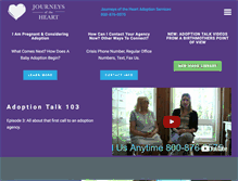 Tablet Screenshot of adoption.journeysoftheheart.net